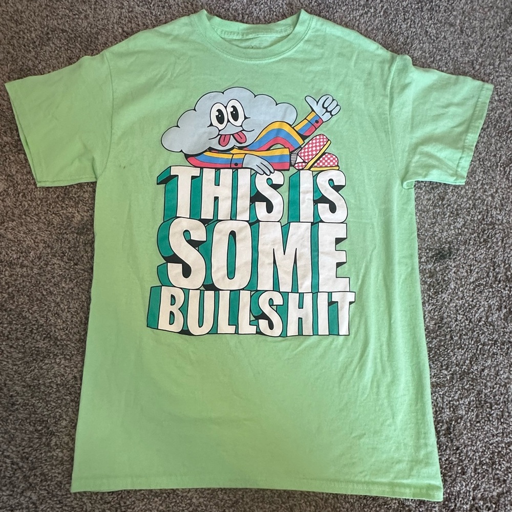 Vintage Graphic Mint Green Short Sleeve Tee Size M